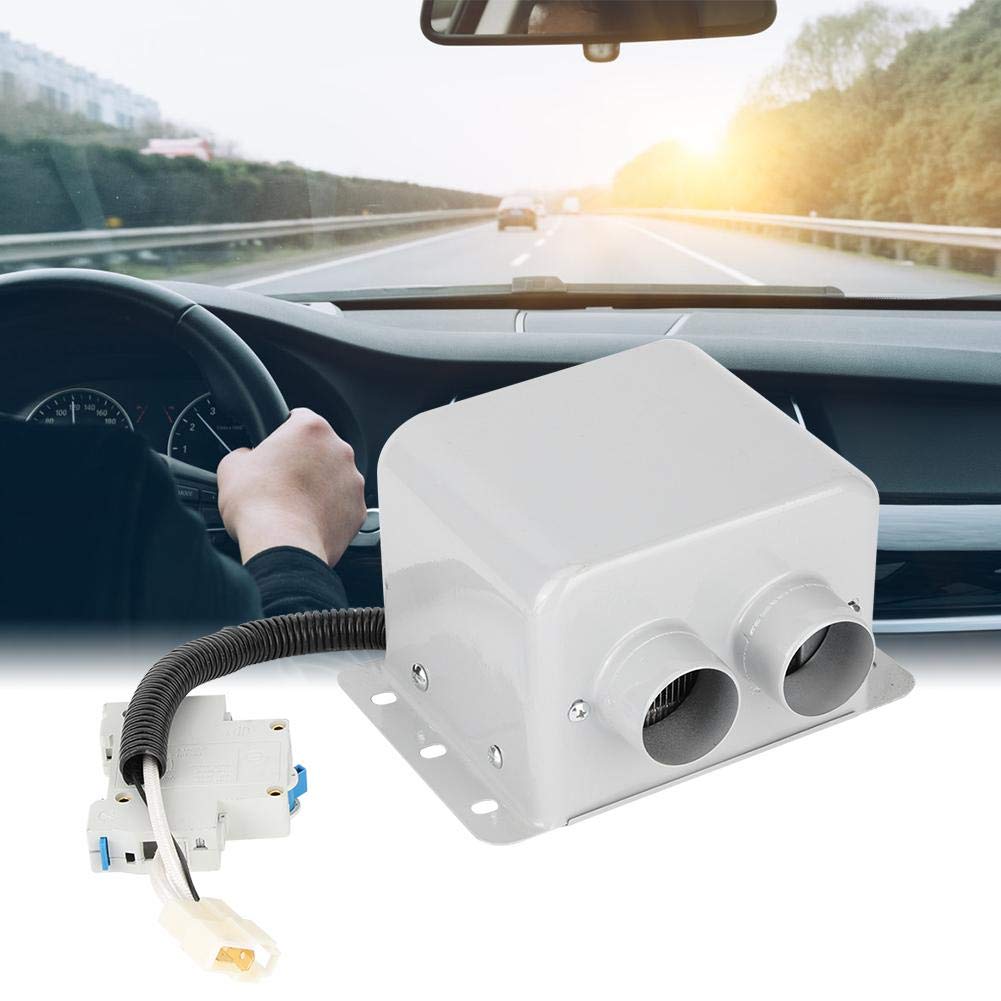 CHICIRIS riscaldatore Auto 24v Parabrezza Sbrinatore in Vetro Mist Elimina 2 Prese d'Aria Bianco 600-800w per Camion per Auto