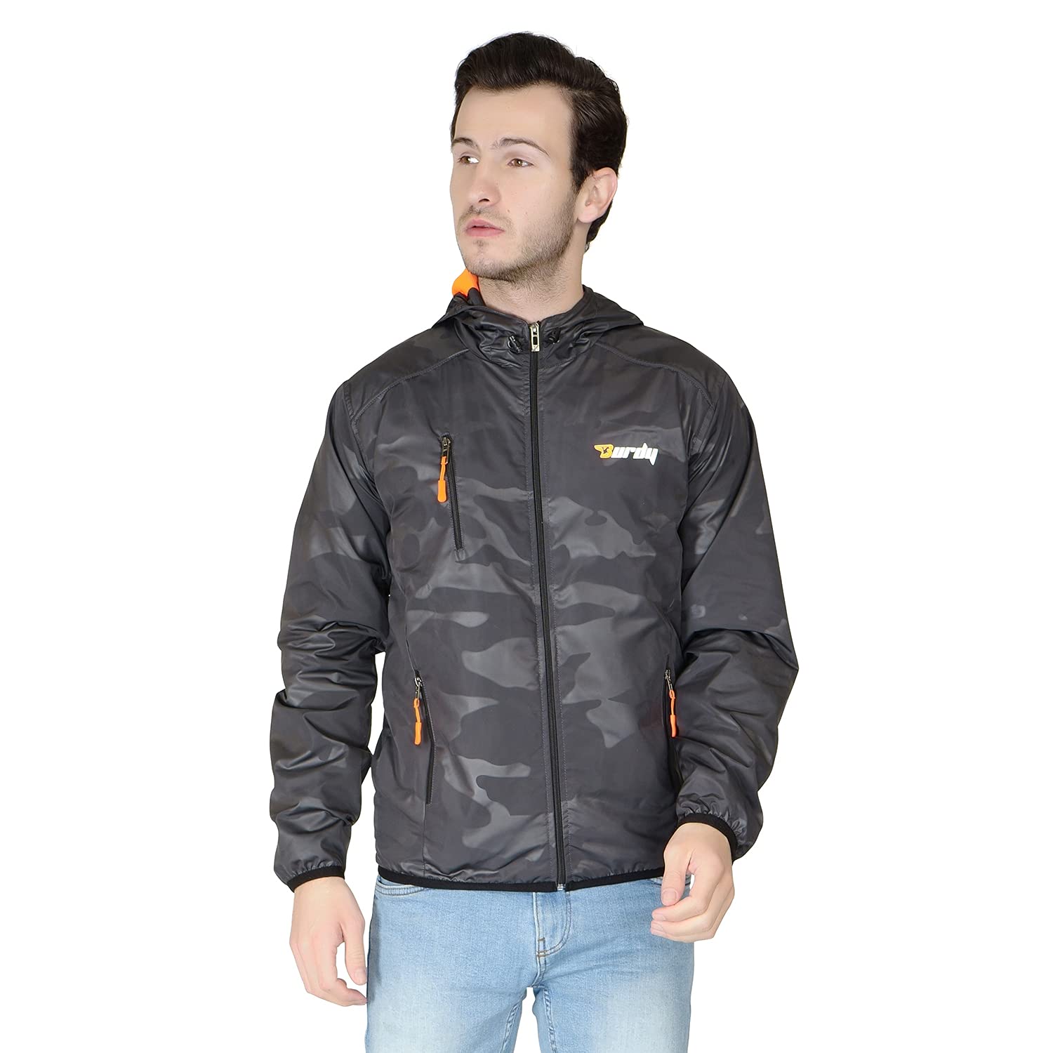 Nomklerfull sleeve solid men's fancy windcheater