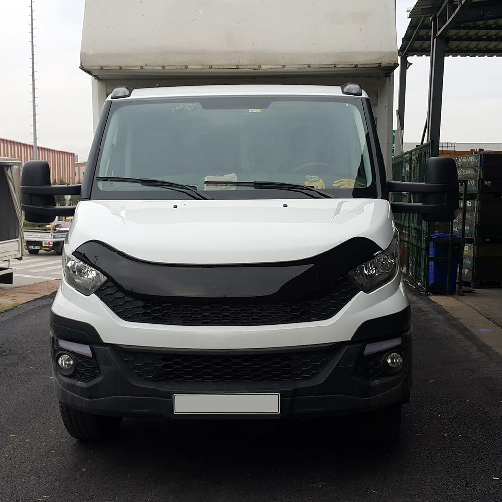 Deflettore Cofano Per Iveco Daily 2006-2014 - Protezione Da Pietre In ABS Nero, Facile Montaggio - Foto 2