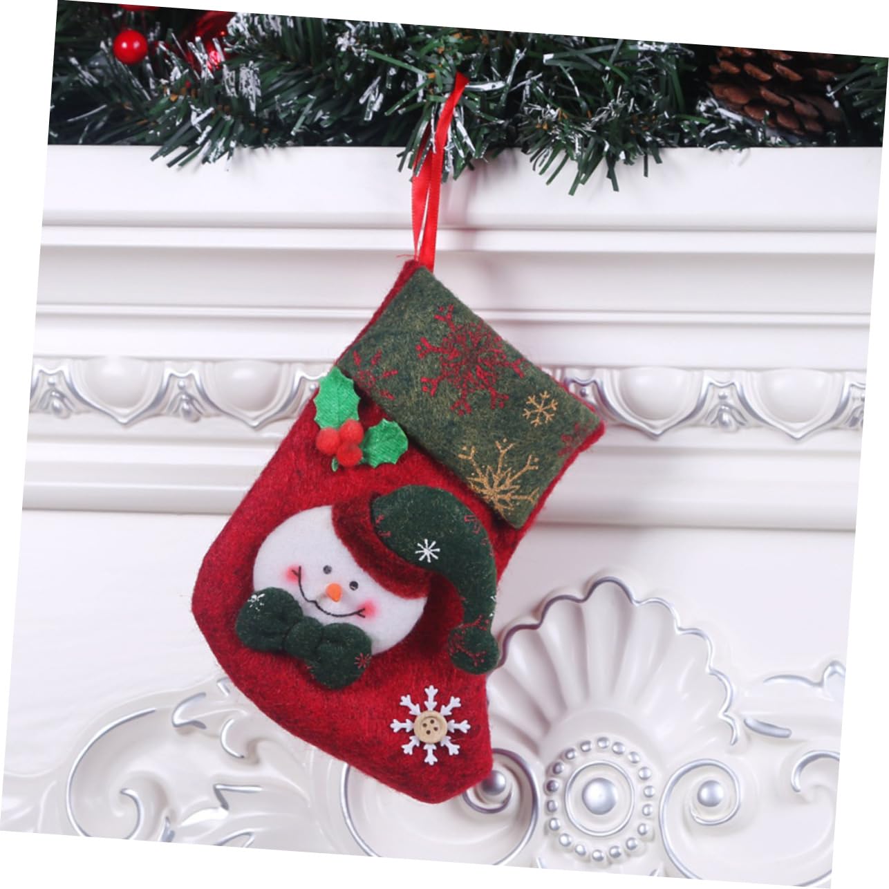 TOPBATHY 3 Sets 10 Stück Christbaumkugeln Set Vliesstoff Strumpfbeutel Baumanhänger Dekoratives Partyzubehör