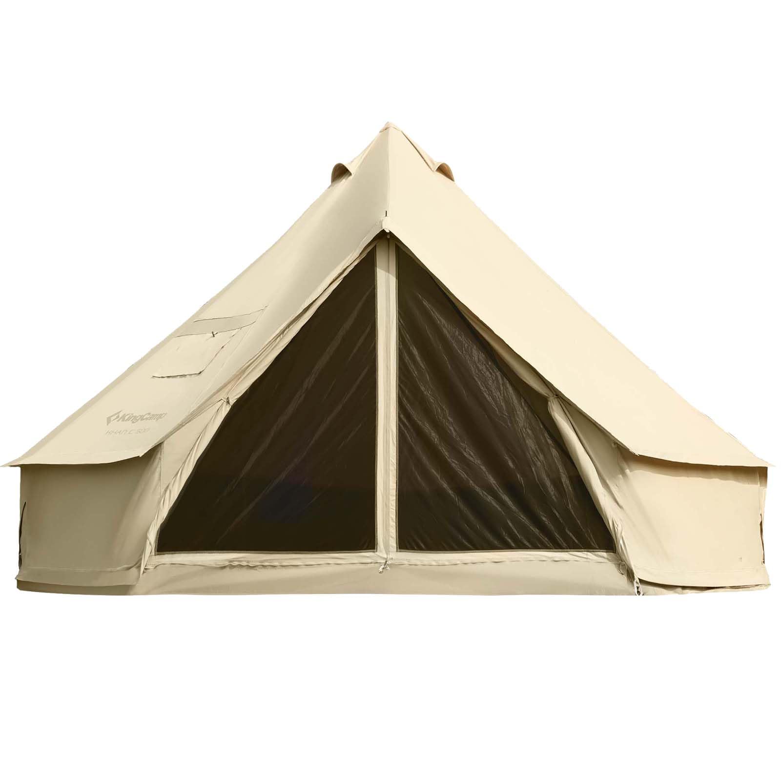 KingCamp 13.2ft Glamping Bell Tent for Camping Canvas Oversize Space Waterproof Large Cotton Bell Tent with Stove Jack for Family Camping in All Seasons Yurt Tent