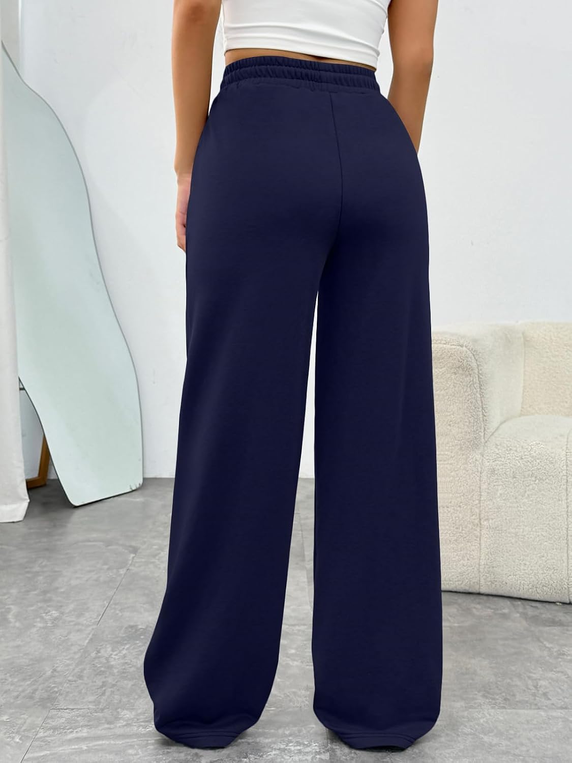 Trendy Queen Womens Wide Leg Sweatpants Baggy Loose Fall Barrel Casual Lounge Athletic Pants Comfy Teen Girl Cute Joggers