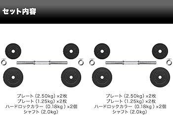 Amazon | FIELDOOR ダンベル 10kg×2(20kg)/15kg×2(30kg)/20kg×2