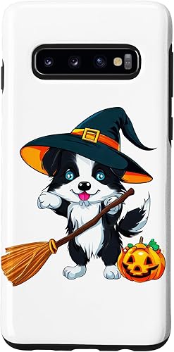 Galaxy S10 Border Collie Witches Halloween Costume For Lover Dog Case
