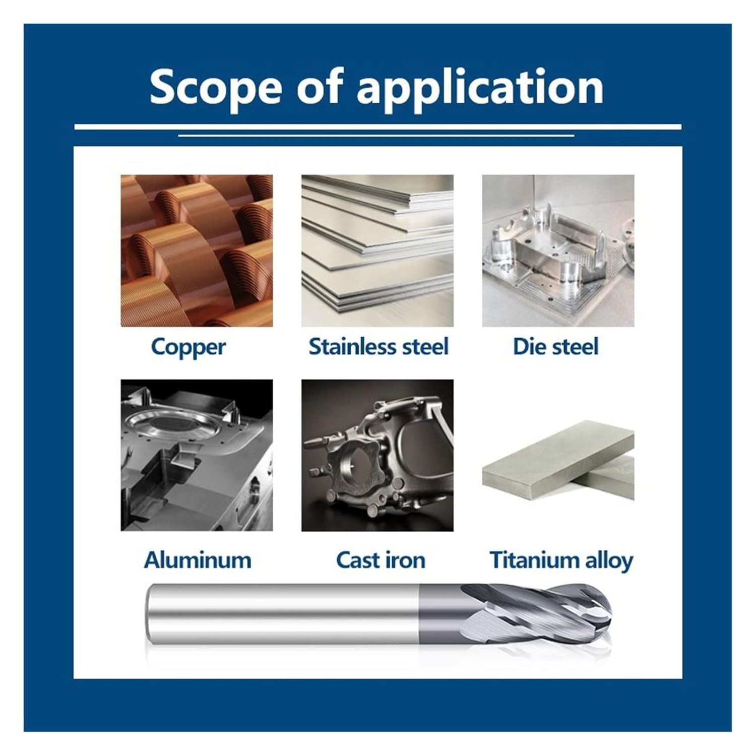 1pcs Solid Carbide 4 Flute Ball Nose End Mill R1.0-R8.0 CNC Milling Tool Spiral Router Bit Milling Cutter Ball Nose End Mill Cutter for Metal Copper Steel