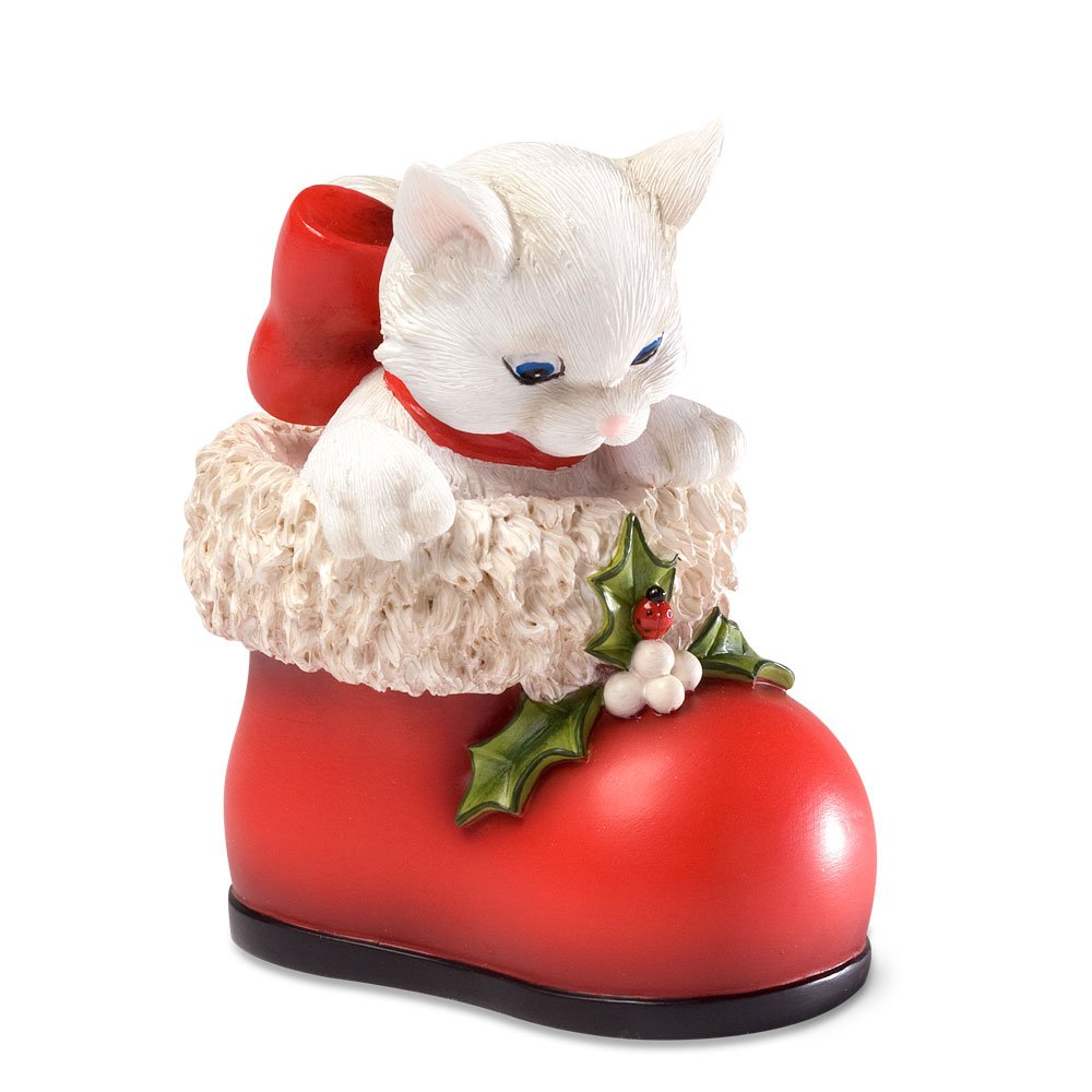 Enesco Charming Purrsonalities are You Santa? Figurine, 3.625-Inch