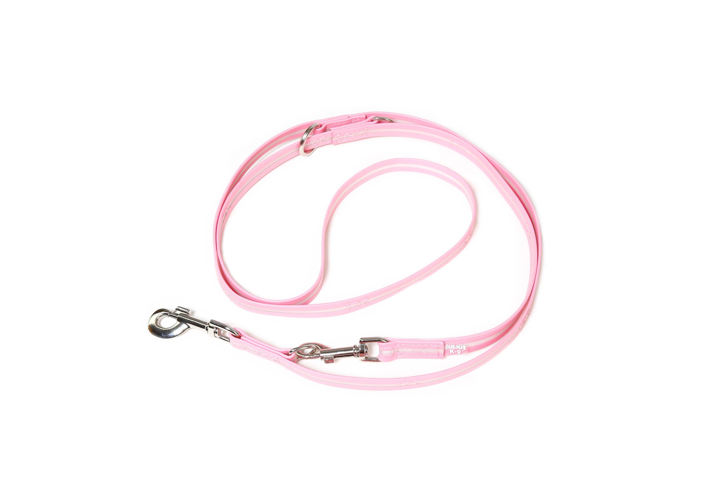 Julius-K9 IDC Lumino Adjustable Phosphorescent Leash, 19 mm x 2.2 m, Pink, 2,2 m