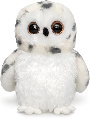 Hedda - Peluche de búho de peluche de búho realista color blancogris búho pequeño nevado Hedda - Peluche de búho de peluche de búho realista color blancogris búho pequeño nevado