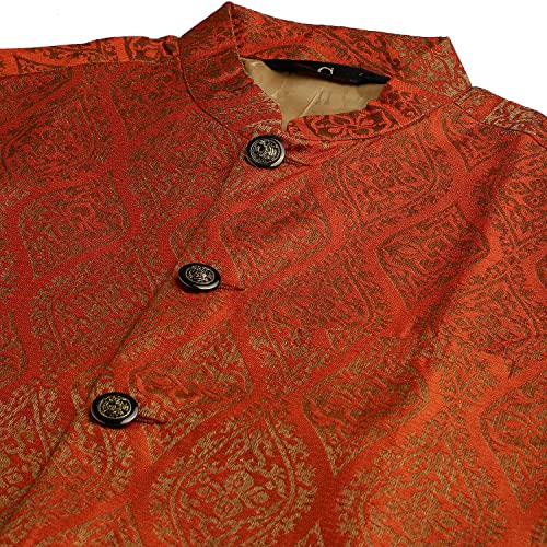 Image of SOJANYA (Since 1958, Men's Silk Blend Grey Kurta Pyjama & Silk Blend Jacket Combo