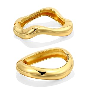 Elegance 11 designs Gold Bangles For Women Chunky Trendy Hinged Cuff Open Bracelet Wide Minimalist Bracelets Jewelry Gift