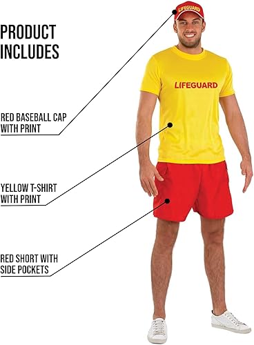 Miniatura 3 de fun shack Disfraz de salvavidas para hombre, traje de salvavidas para hombre, disfraz de salvavidas masculino, traje de salvavidas para hombre