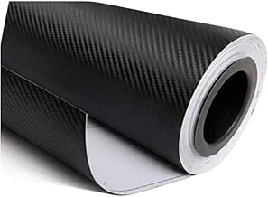 3D Carbon Sheet Black Carbon Fiber Vinyl Car Wrap Film DIY Interior Sticker Heat Resistant Water Resistant Curved Surface Cutting Sheet Interior Panel Hood for Roof (11.8 x 78.7 inches (30 x