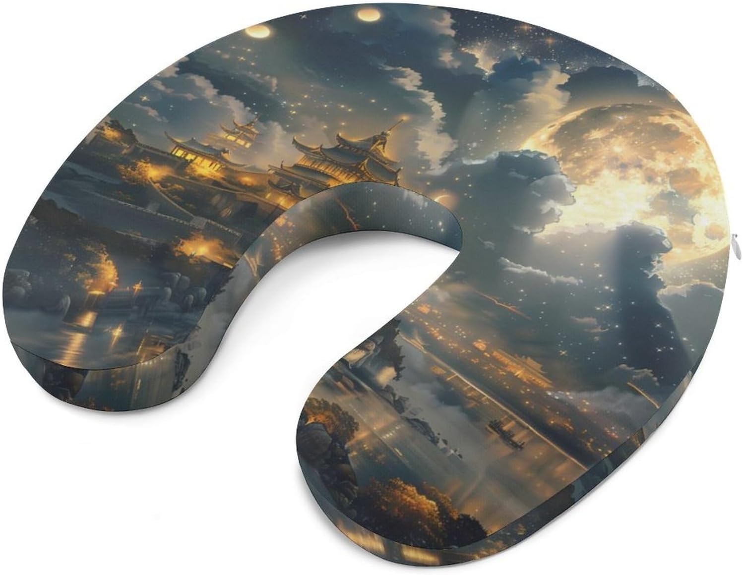 Tower Palace Travel Pillow U Shape Neck Pillow Washable Pillowcase for Sleeping Chair