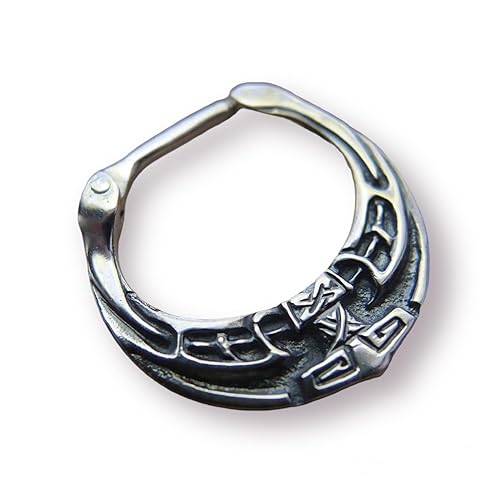 Miniatura 1 de Mjolnir Sterling Silver Men's Septum Ring Thor's hammer viking nose piercing, Handcrafted in Ukraine