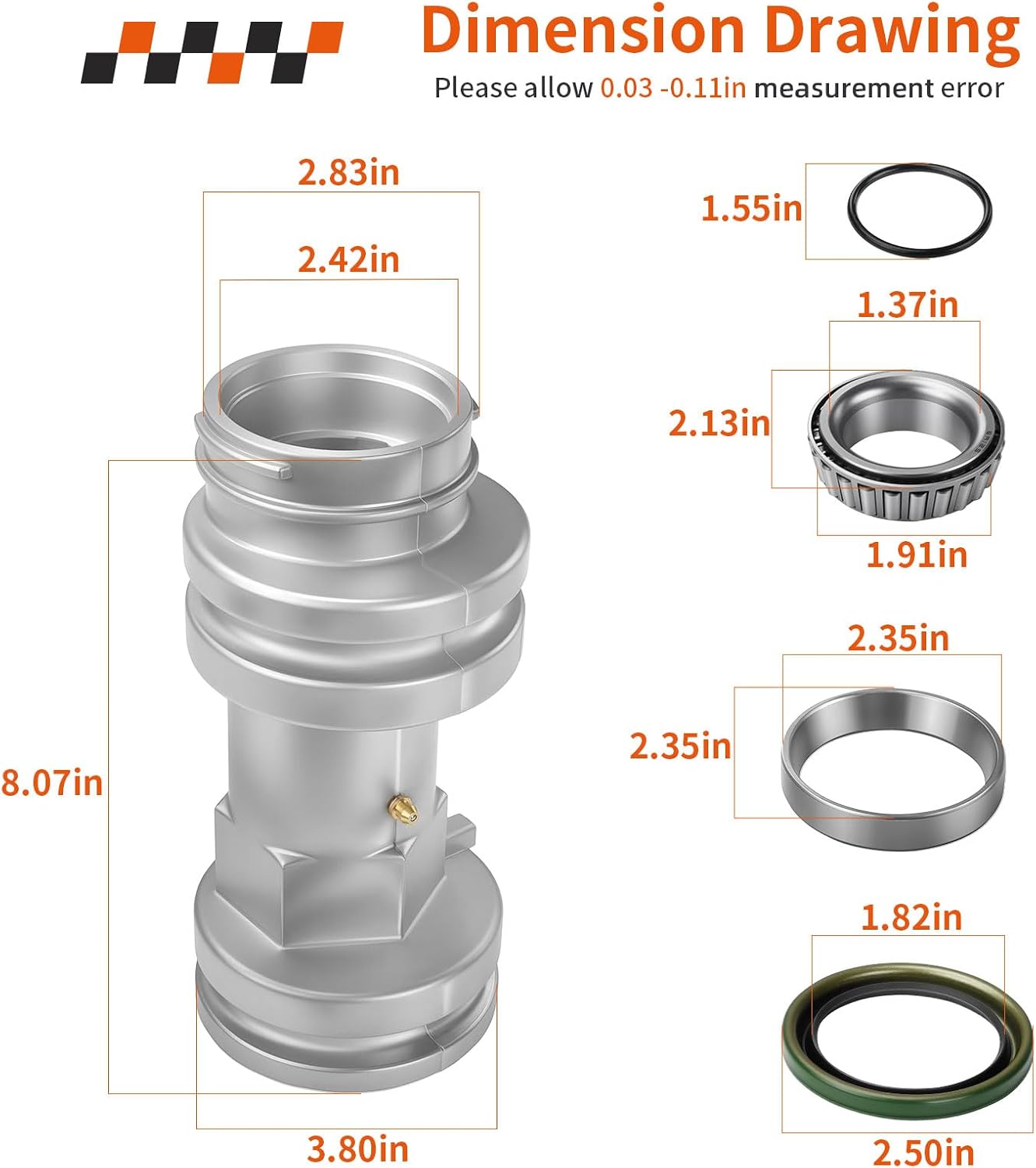 Rear Hub Repair Kit For Polaris Scrambler 500 Trail Blazer 250 330 Trail Boss 330 2005-2013 5134460
