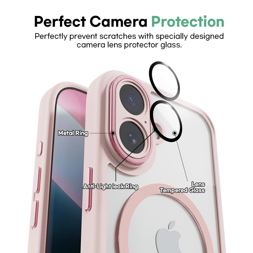 JETech Funda Silicona Magnética Para IPhone 16 6.1 Pulgadas, Compatible Con MagSafe, Tacto Suave
