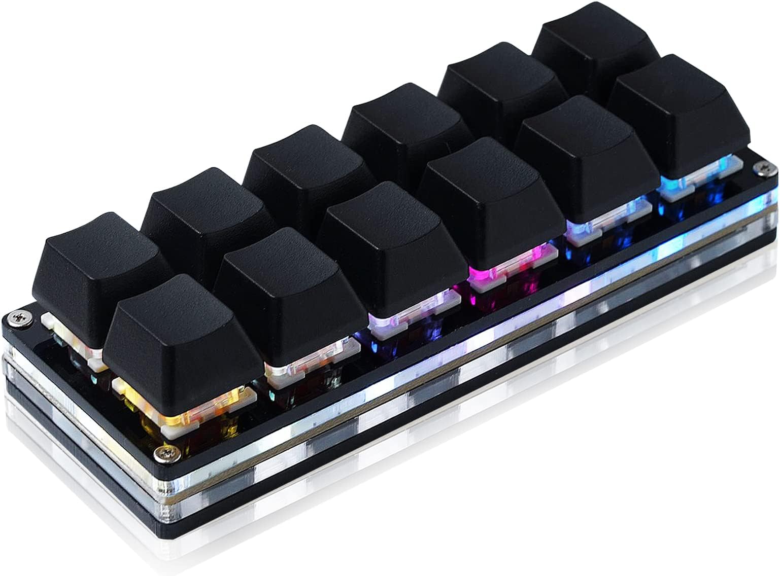 BTXETUEL 12 Key Mechanical Gaming Keyboard One Handed Keypad USB-C Wired OSU Keypad Programmable and Hot Swappable Keyboard.