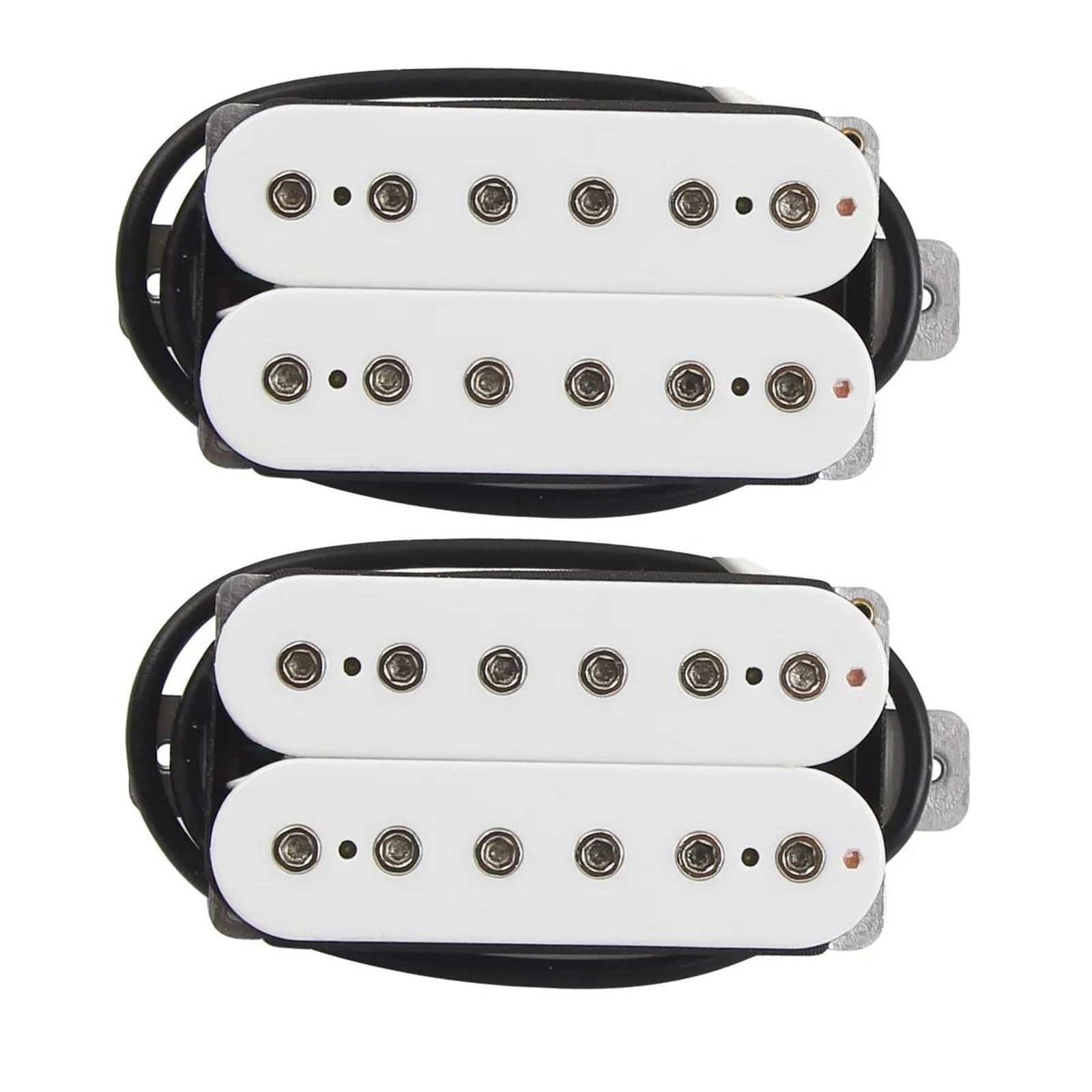 Zestaw mostka z przetwornikiem Humbucker zestaw części do gitary z magnesem ceramicznym Przetwornik Części Gitary Elektrycznej(White Set)