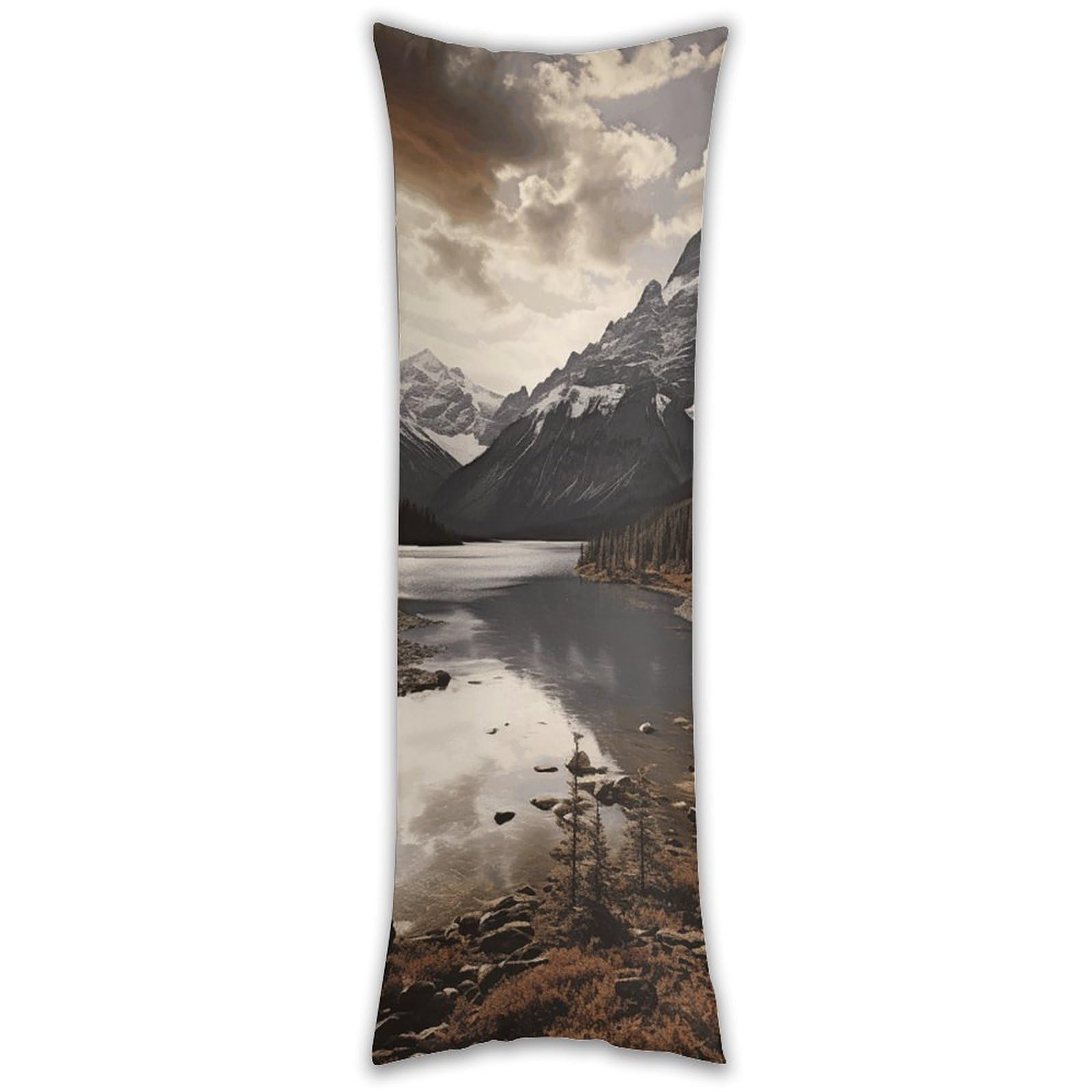 Landscape Pillowcase Long Pillow Case Cozy Pillow Cover Pillow Protector Soft Long Cushion Case Long Body Lumbar Decorative Throw Pillow Cover for Bed Sofa Couch 18.9 X 53 Inches