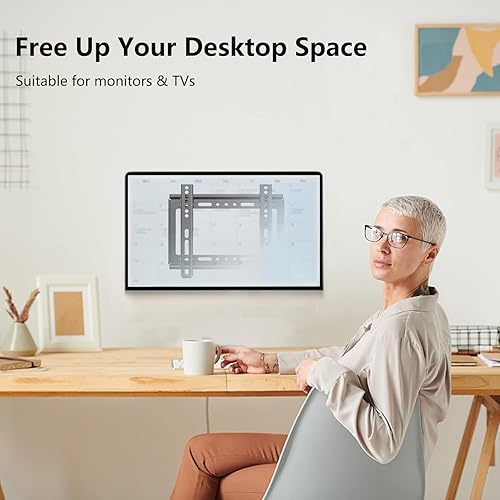 Miniatura 9 de Prldpo Soporte de pared para TV de 26 a 63 pulgadas, ajuste universal para televisores LED LCD OLED de pantalla plana, VESA máxima, 15.748 x 15.748