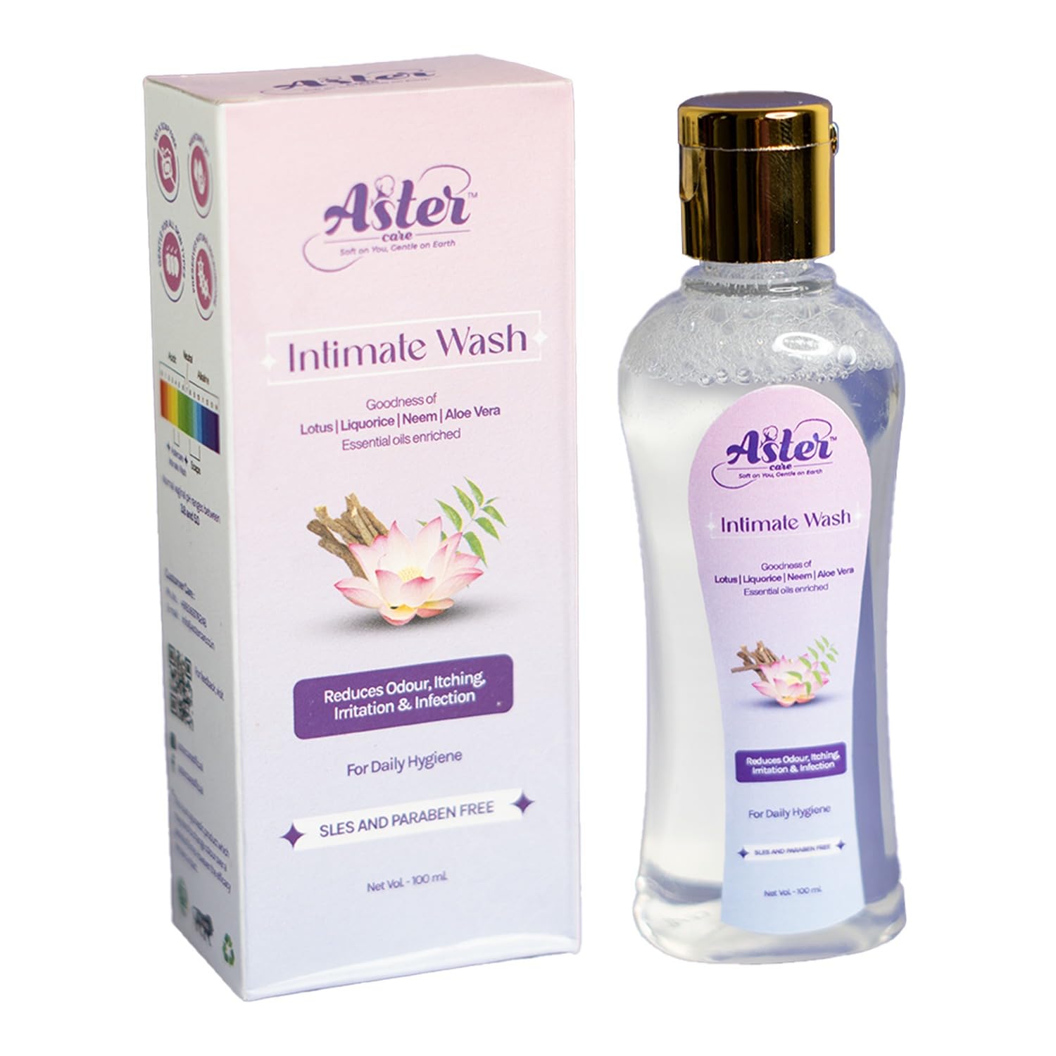 Aster Intimate Wash for Daily Hygiene, 100 ml, Reduces Odour, Itching, Irritation, and Infection, SLS and Paraben Free. (B0DBZHBY7D) Amazon Price History, Amazon Price Tracker