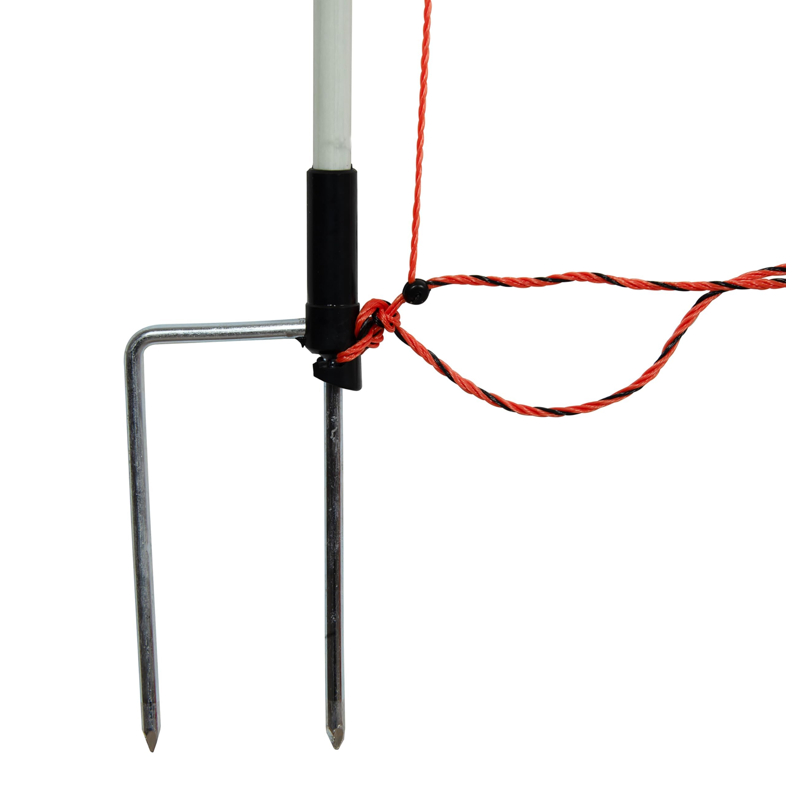 horizont Recinzione di pecora, 50 m, strongline 105 cm di altezza - 14 pali in fibra di vetro con doppia punta - Recinzione elettrica - arancione - recinzione elettrica per pecore e capre - recinzione