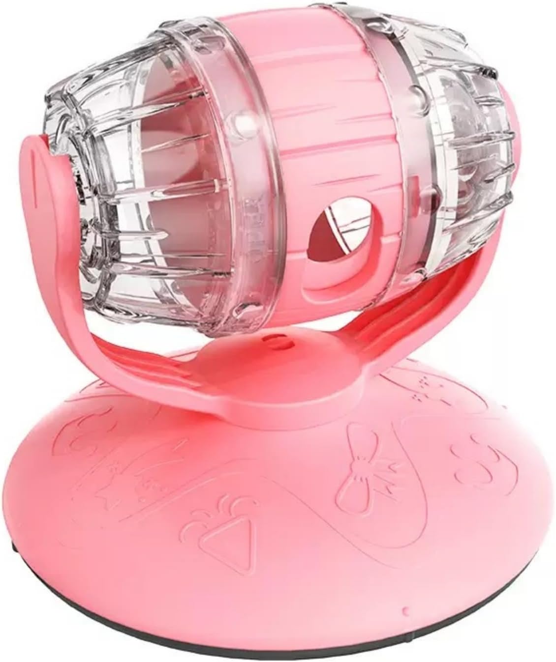 Pink Interactive Cat Treat Dispenser Toy, Slow Feeder Puzzle Toy for Indoor Cats, Food Grade ABS Anti-Slip Boredom Feeder for Kitten & Adult Cats, Mental Stimulation & Healthy Digestion