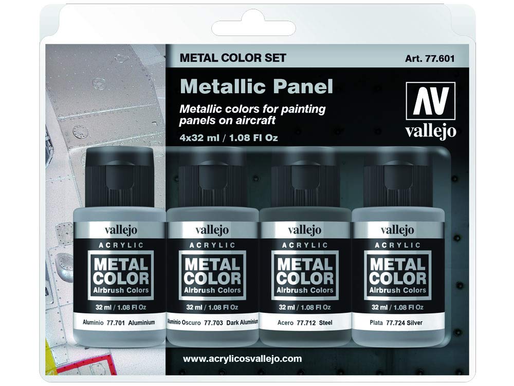 Vallejo Metal Color Set 77601 Metallic Panel (4x32ml)