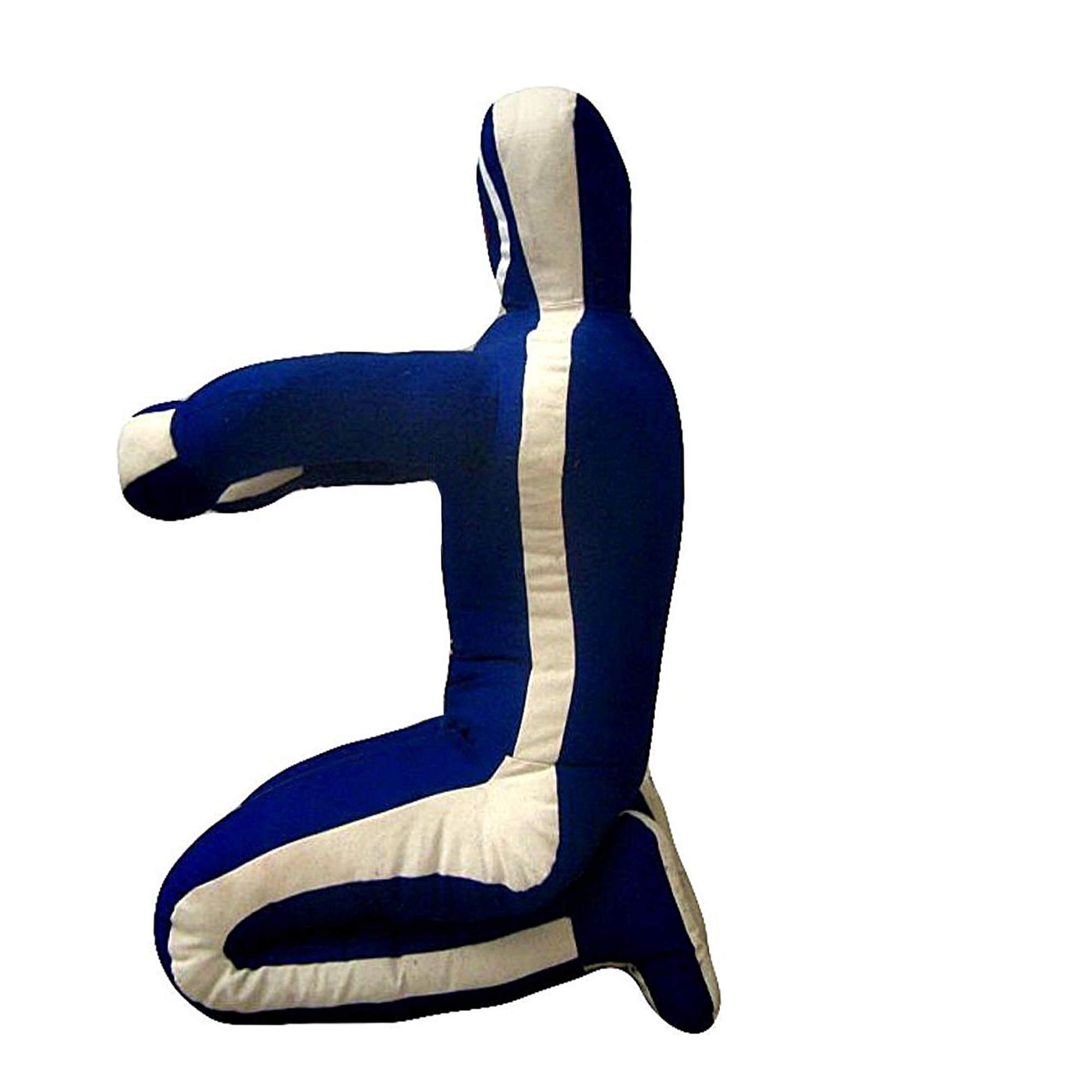Grappling Dummy ROX Fit MMA - Saco de boxeo realista para artes marciales mixtas, posición sentada, manos delanteras, azul y blanco