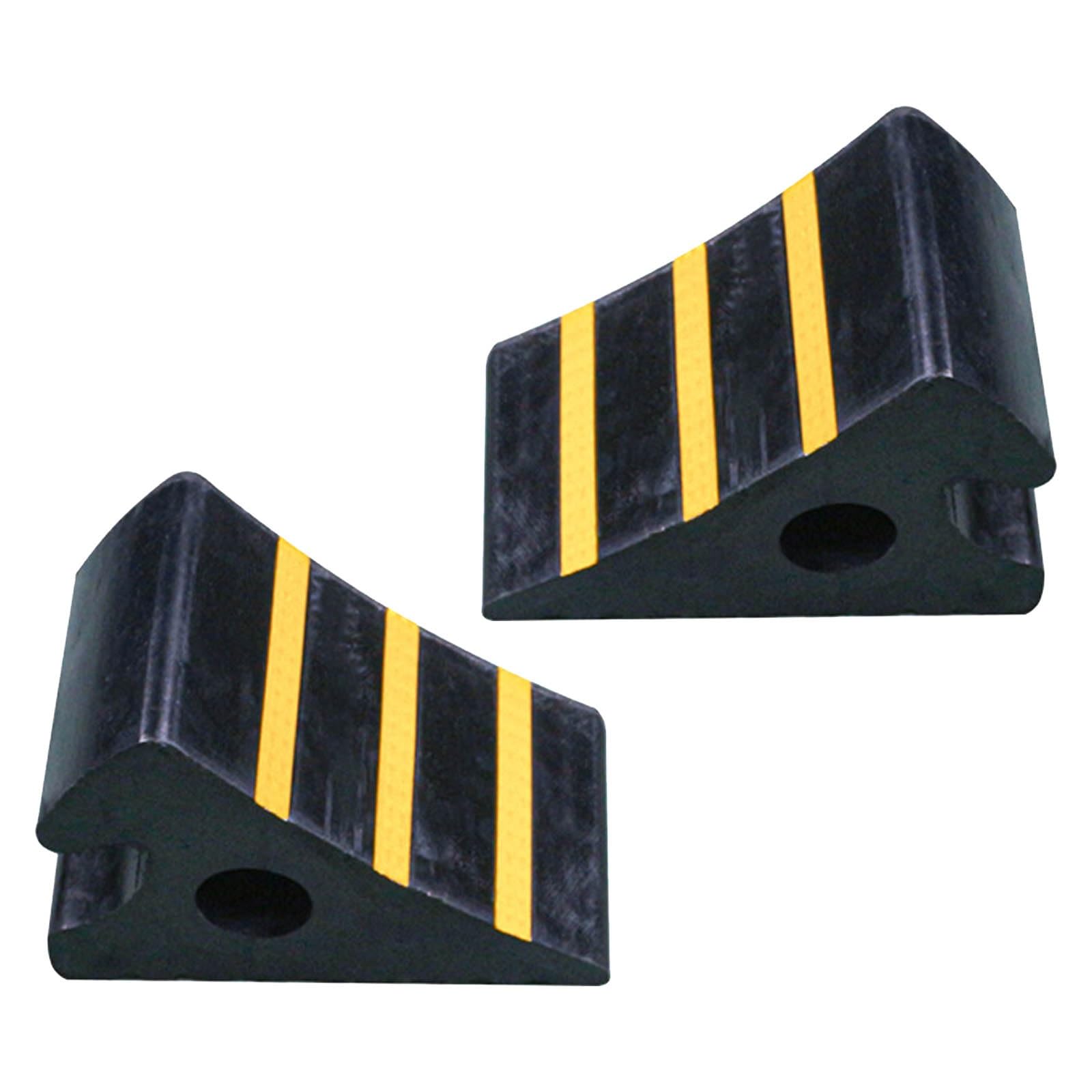 Calzos Autocaravana for Ruedas con Reflectante, Calzos Coche con Asa, for Sedanes, SUV, Camionetas Base Antideslizante