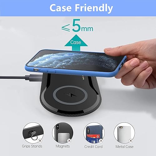 Miniatura 6 de Almohadilla de carga inalámbrica de 40 W, alfombrilla de carga inalámbrica rápida de 20 W para Samsung Galaxy S25, S24, S23Note 2010Buds, estación