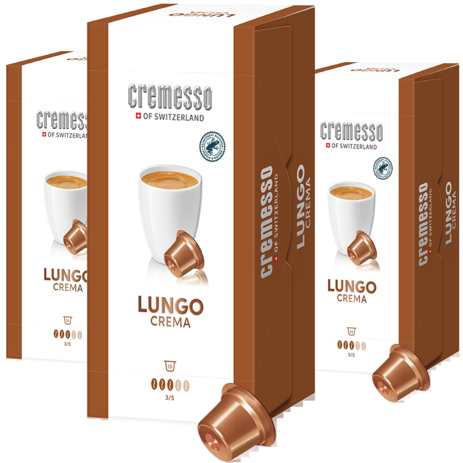 Cremesso Modelo de Placencia Lungo Crema 3 x 16 cápsulas