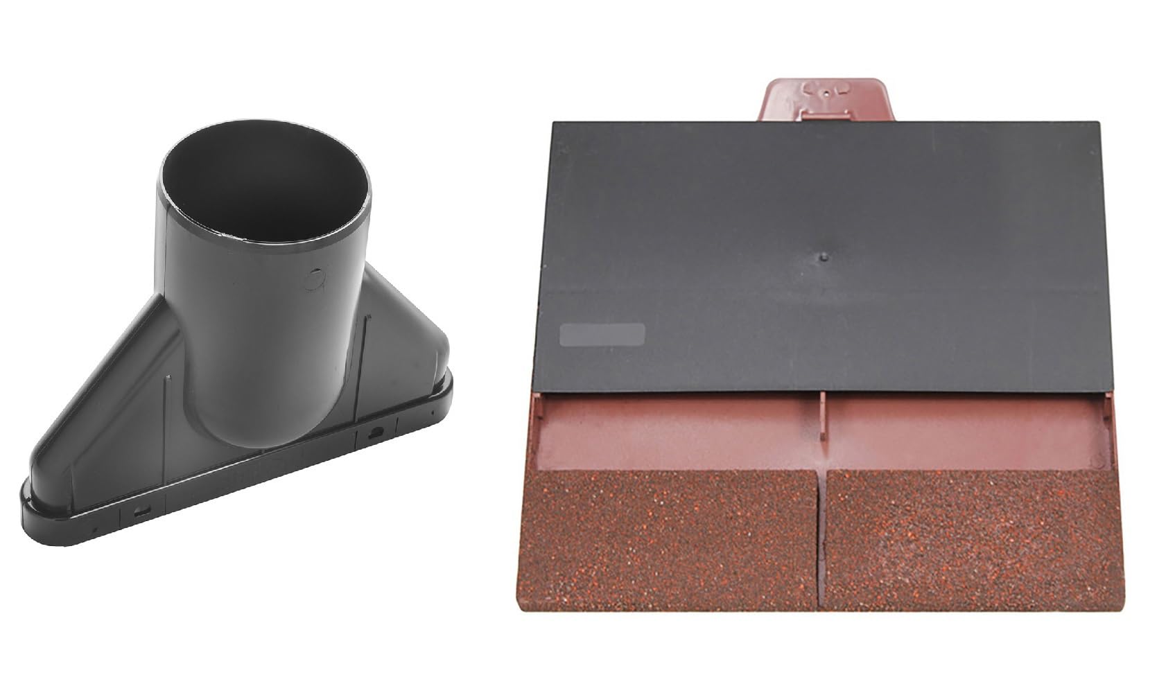 Eroofing Red Granular Klober Uni-Plain Tile Vent + Adaptor To 100Mm (Red Granular)