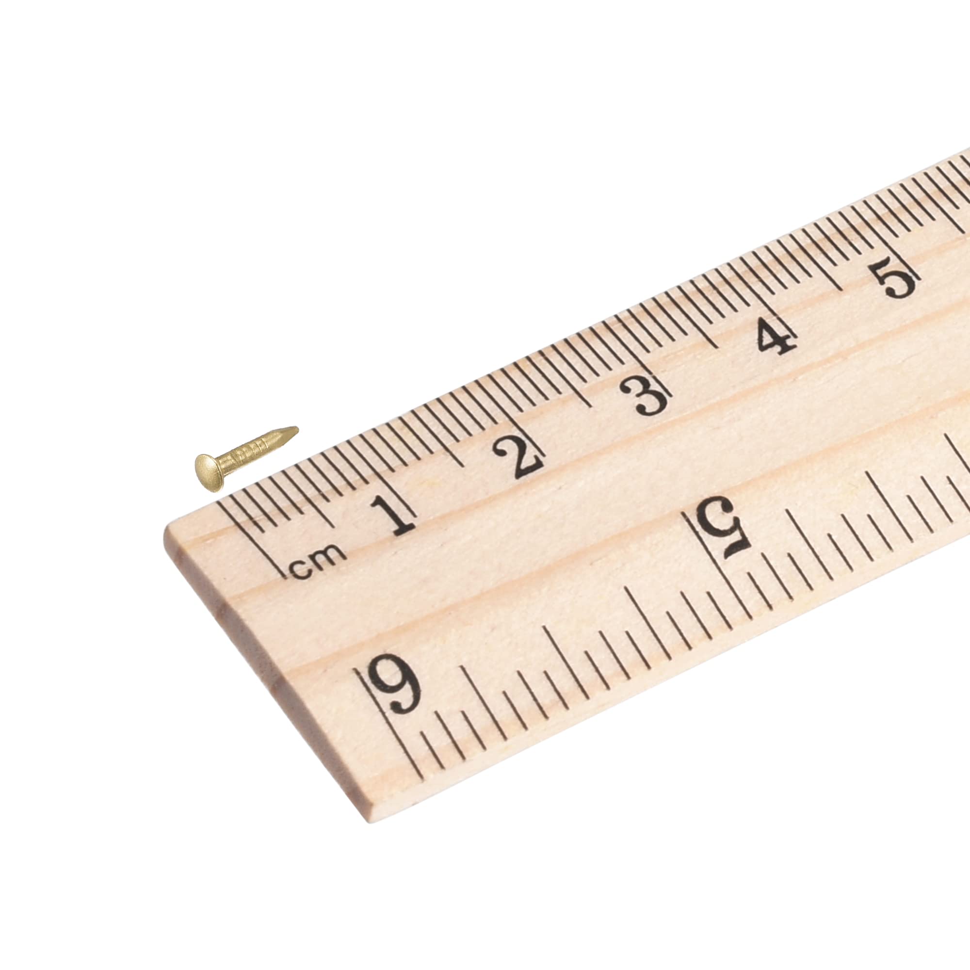 QUARKZMAN Chiodini in Ottone Piccoli 1.2x8mm per Decorazioni Fai da Te Immagini Decorative Scatole in Legno Accessori per la Casa 50pz