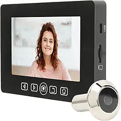 Visualizador digital de porta olho mágico - tela de 4,3 polegadas, ângulo amplo de 90°, câmera olho mágico de segurança doméstica, visualizador de porta de caixa de alta resistência, fácil instalação