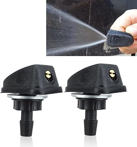 Gseigvee 2 boquillas de limpieza para parabrisas delantero de automóvil, repuesto de boquilla de agua en forma de ventilador, orificio de salida de