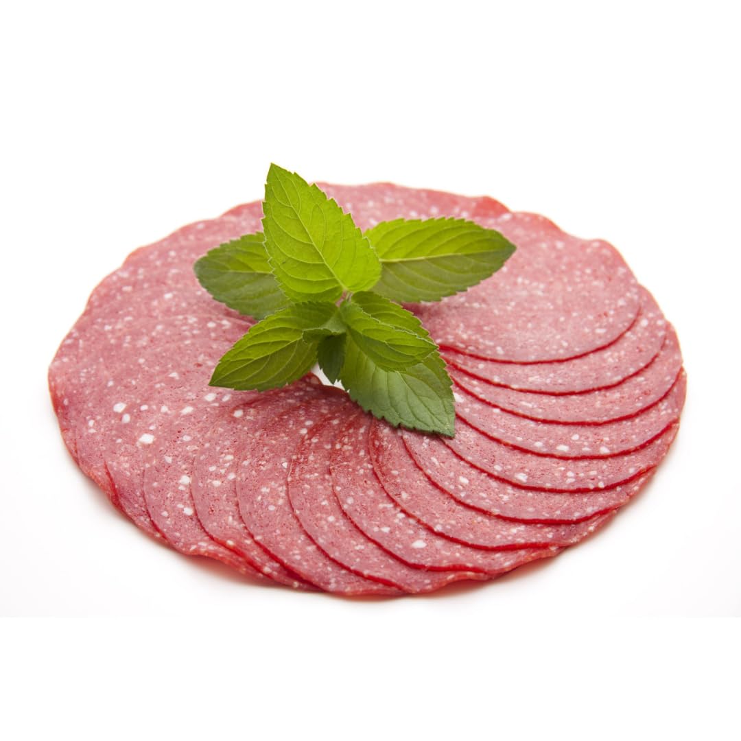 Fulya Putenwurst mit Hühnerfleisch Hühner-Puten-Salami, Ganze Packung Puten-Salami 400 Gramm x 8 Stück