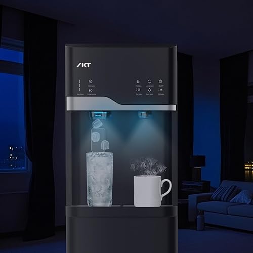 Miniatura 8 de IKT Dispensador de enfriador de agua con carga inferior autolimpiante, máquina de hielo integrada para botella de 5 galones, capacidad diaria, 22