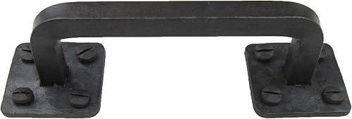 Farmhouse - Tirador de hierro forjado para gabinete de 4 pulgadas HPE4 (cera natural)