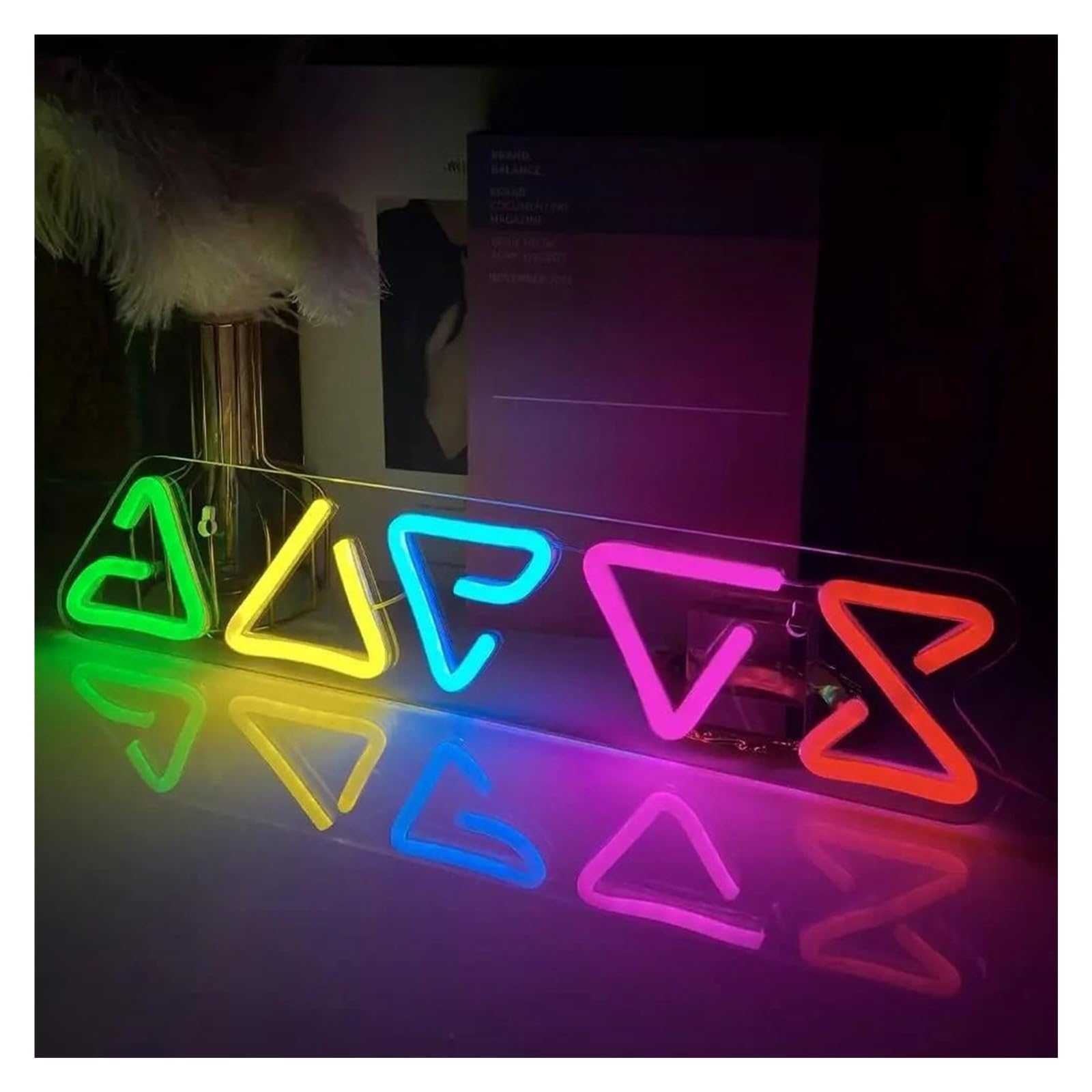 Luz de Diseño de Digital Lámpara De Neón Regulable Personalizable Para Pared, Fiesta, Club, Sala De Juegos, Decoración De Oficina, Sorpresa De Cumpleaños 9CmX42,5Cm