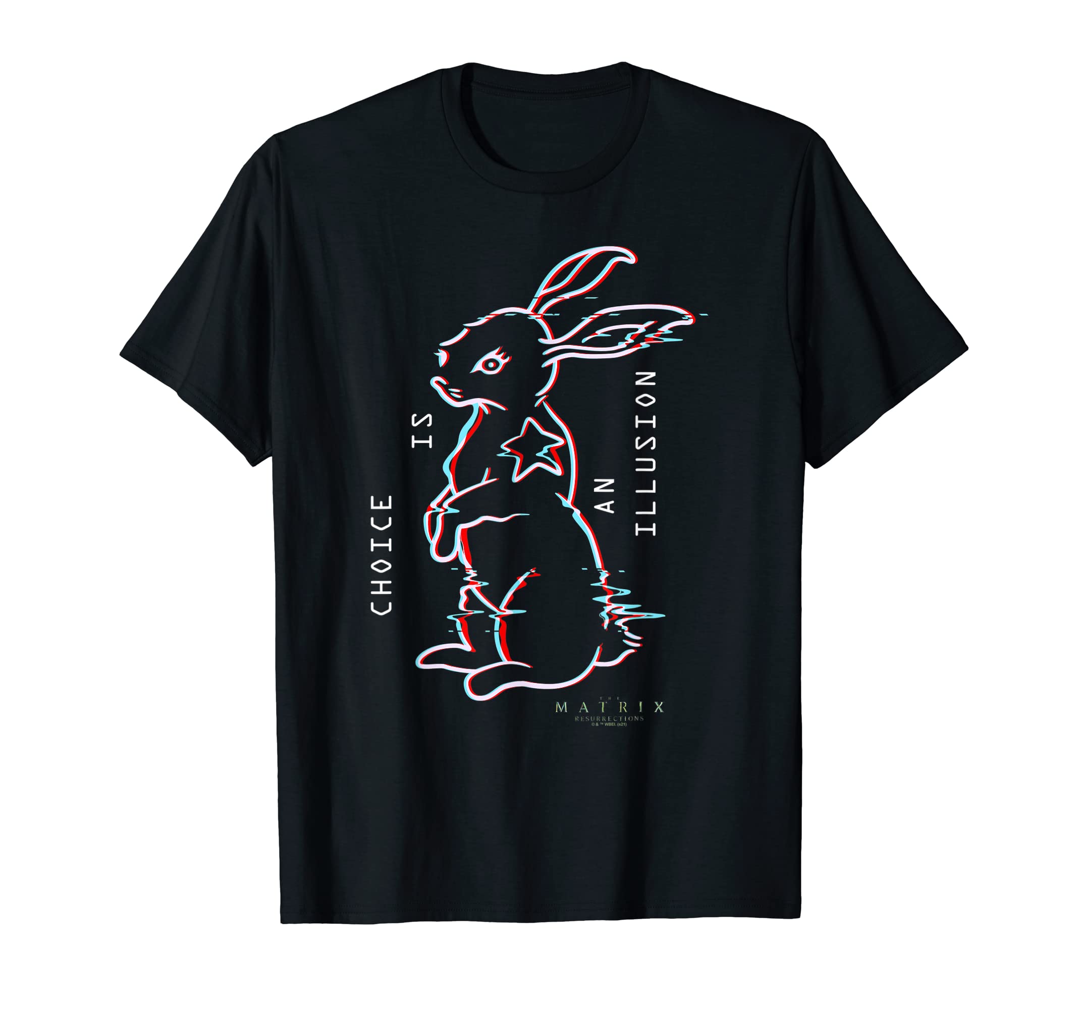 The MatrixResurrections White Rabbit 3D Logo T-ShirtOEKO-TEX STANDARD 100