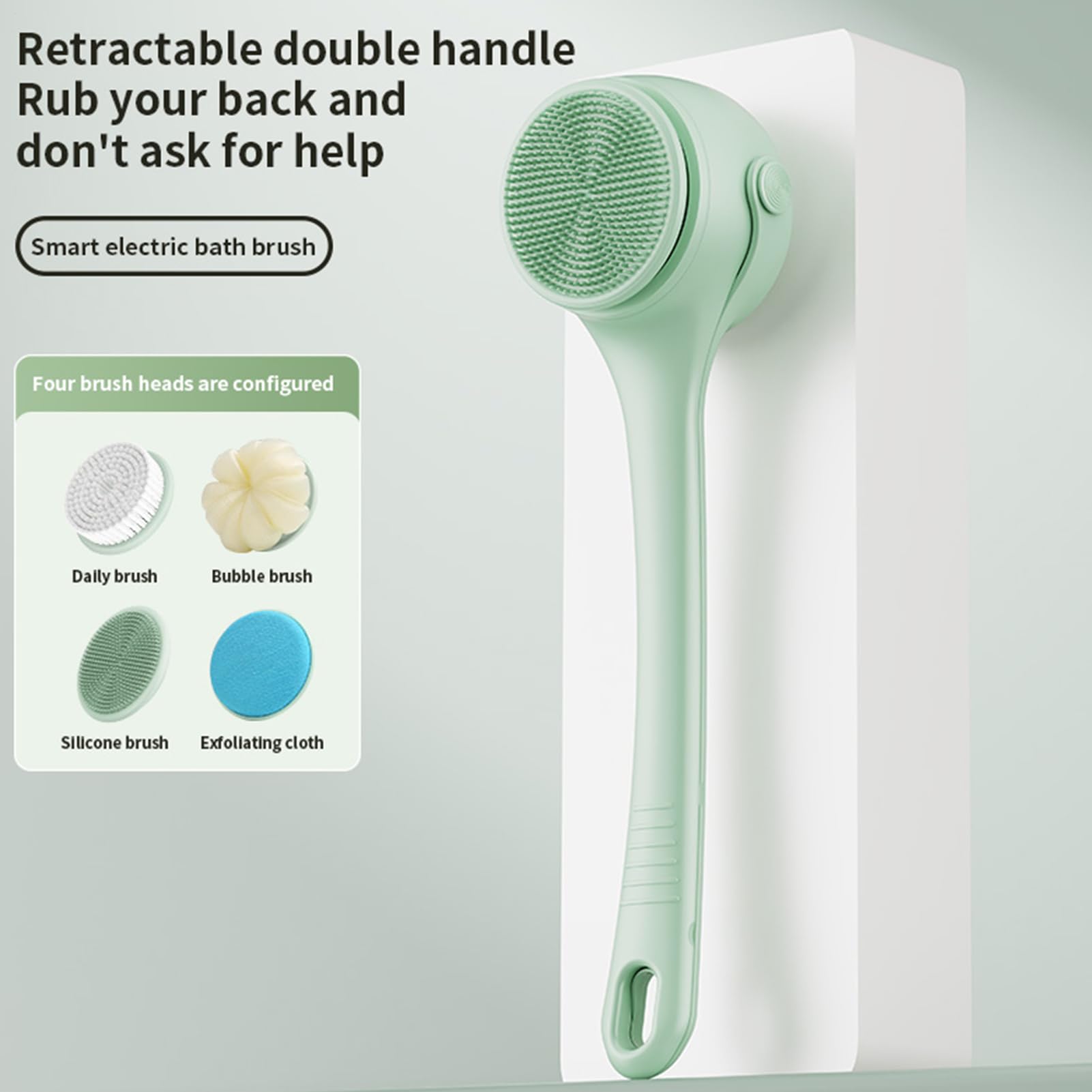 Cepillo Frotador Eléctrico para la Espalda Exfoliante Eléctrico Para Masaje