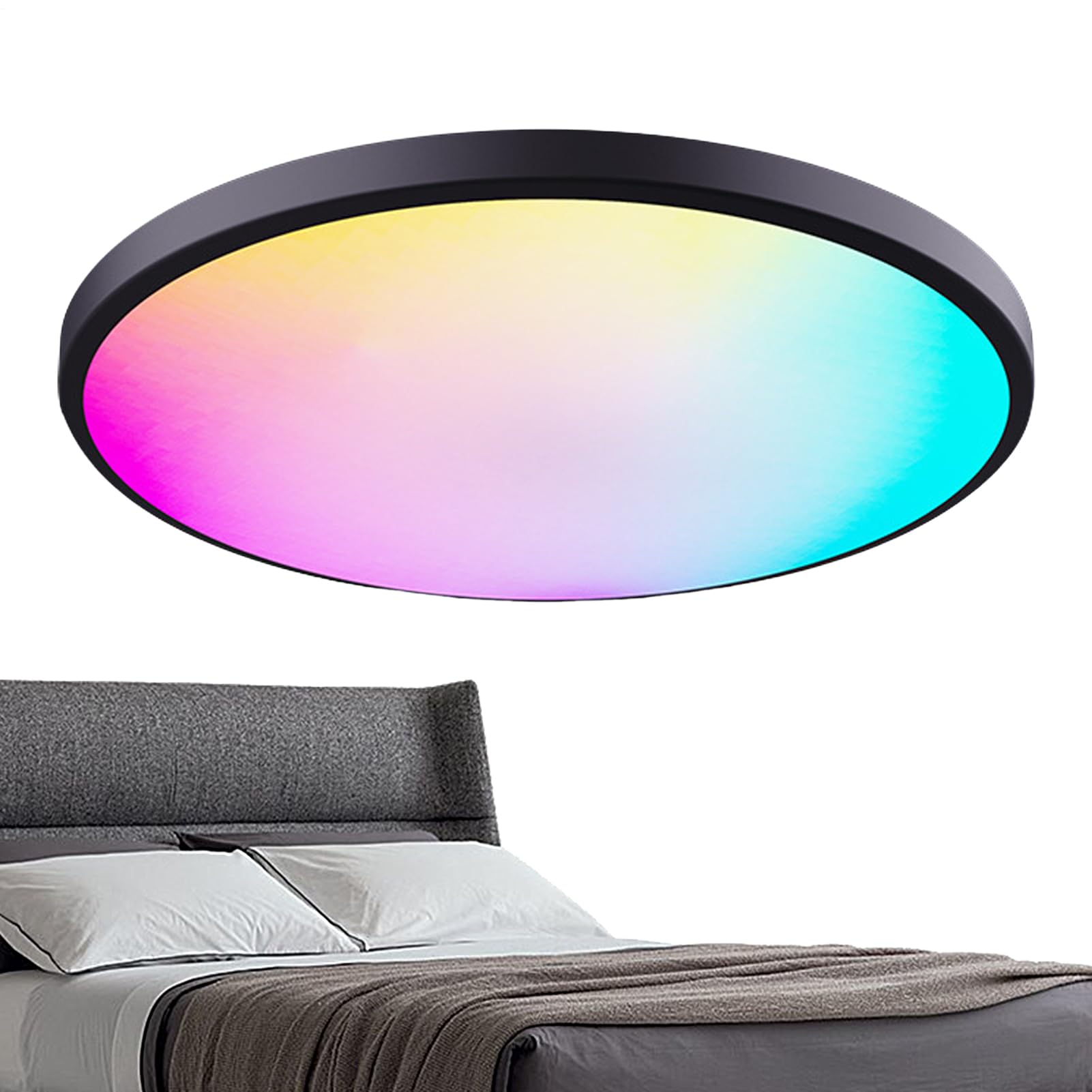 Techo empotrado LED con mando a distancia e iluminación de cocina multicolor 8