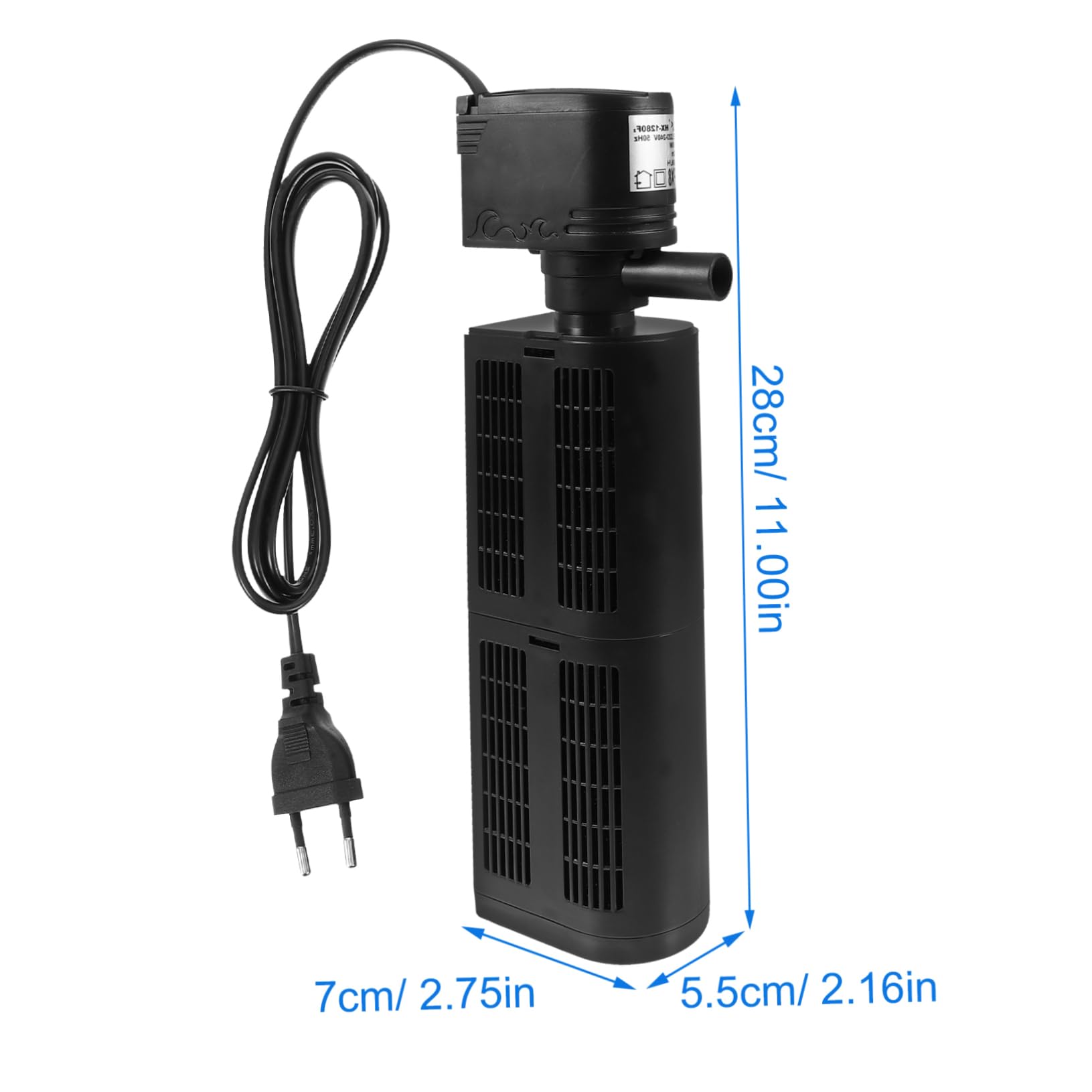 Beaupretty Filtros De Acuario De Circulación y Oxigenación Bomba De Agua Multifuncional para Peceras Compatible Sistemas De Agua Dulce y Salada Euro Estándar