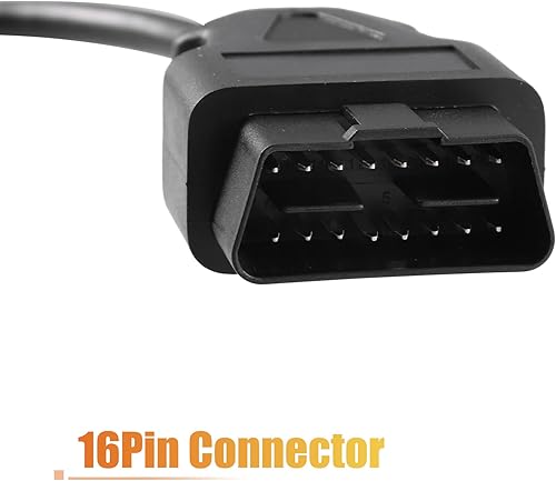 Miniatura 4 de X AUTOHAUX 2 unids 16-Pin J1962 OBDII OBD2 Conector macho Herramienta de diagnóstico Adaptador Cable conector