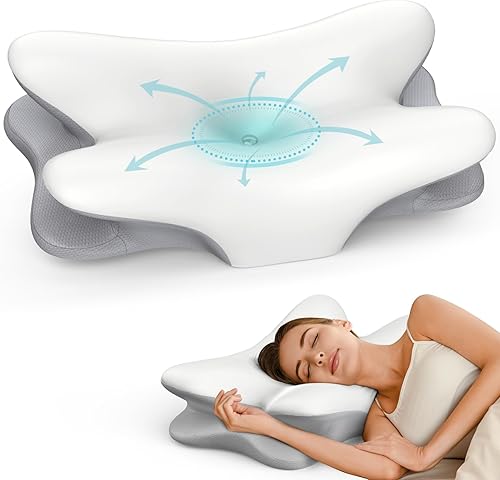 Cervical Pillow for Neck Pain Relief, Ergonomic Neck Pillow for Sleeping Contour Memory Foam Pillows, Orthopedic Bed Pillow for Side Back Stomach