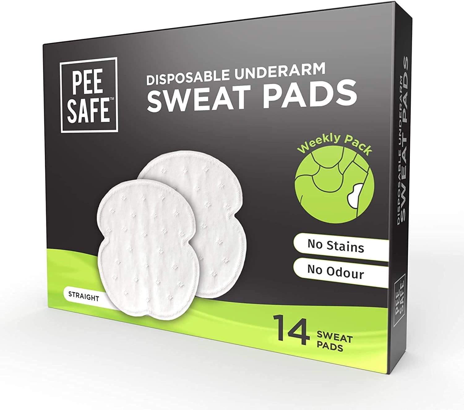 Premium Disposable Underarm Sweat Pads for Women & Men Straight(14