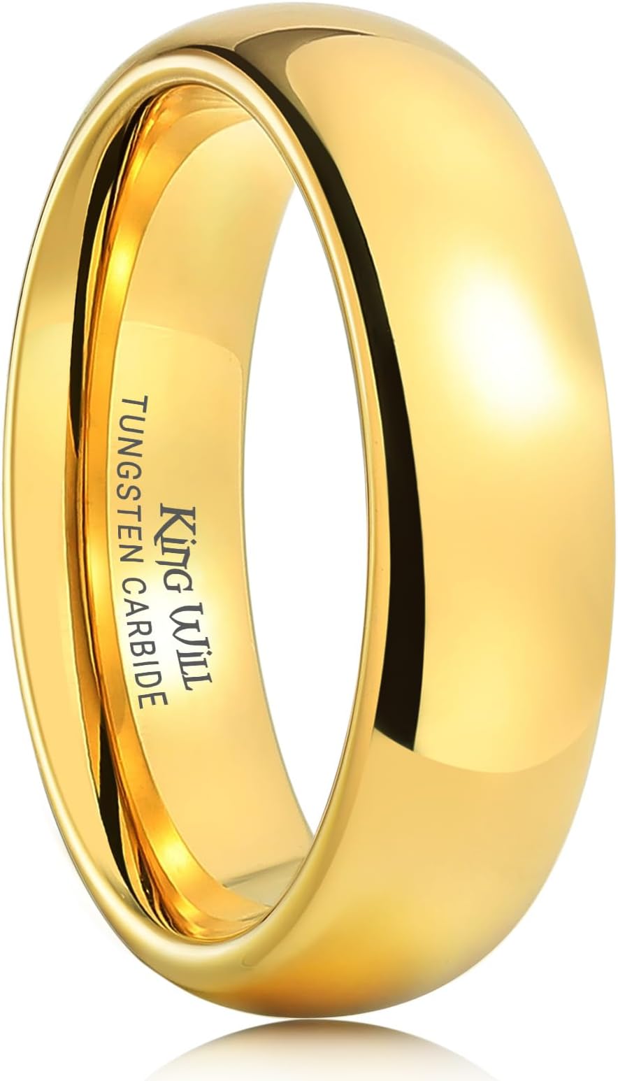 Men's Women's 1.5mm 2mm 4mm 6mm 8mm Tungsten Carbide Ring 24k Gold Plated Rose Gold Plated Domed Polished Finish Wedding Band