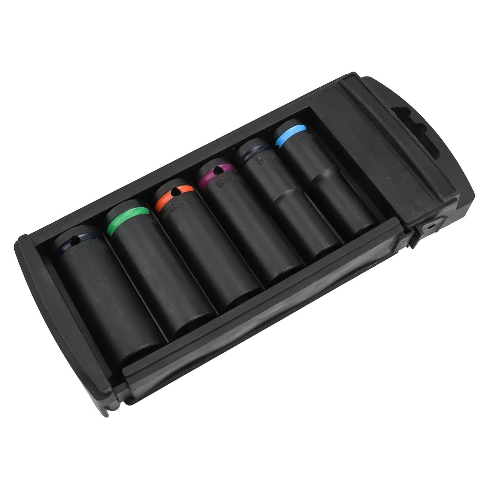Douilles pneumatiques 1/2 en acier chrome vanadium avec etui lot de 6