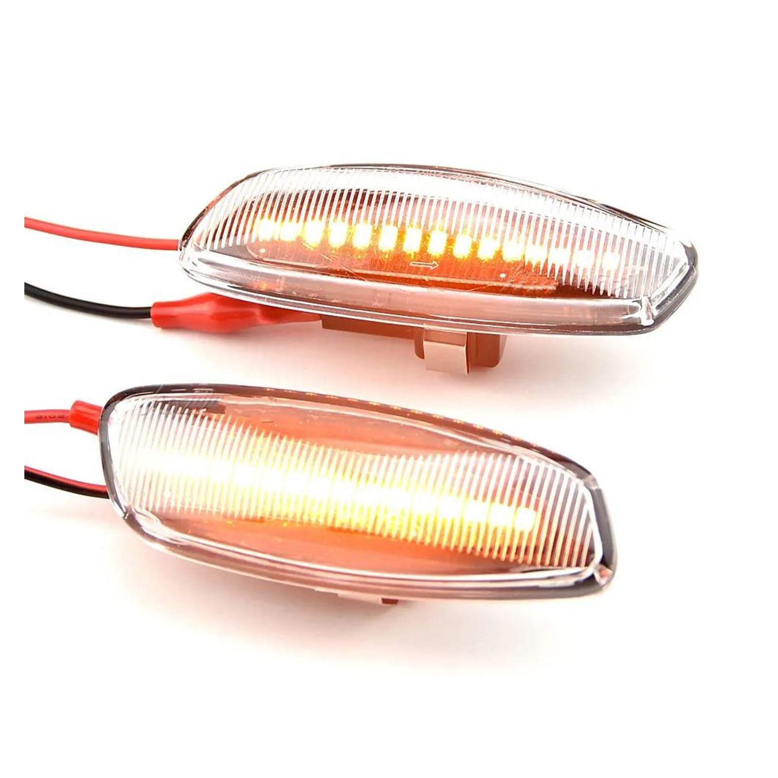 Mirror Indicator Light Feu De Position Latéral Pour Peugeot 207 308 3008 5008, Clignotant Dynamique LED Lampe Garde-boue Clignotant De Rétroviseur(Crystal)